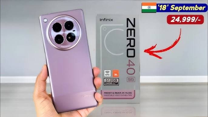 भारतीय बाजार में 18 सितंबर में पेश होने जा रहा Infinix Zero 40 5G smartphone HD कैमरा क्वालिटी और प्रीमियम लुक साथ 